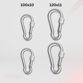 A4 Schraubkarabiner Reitstall-Set 100-120mm