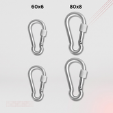A4 Schraubkarabiner Reitstall-Set 60-80mm