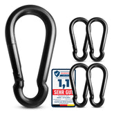 A4 Edelstahl Karabiner schwarz