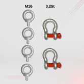 M16 Ringschrauben Kombi-Set